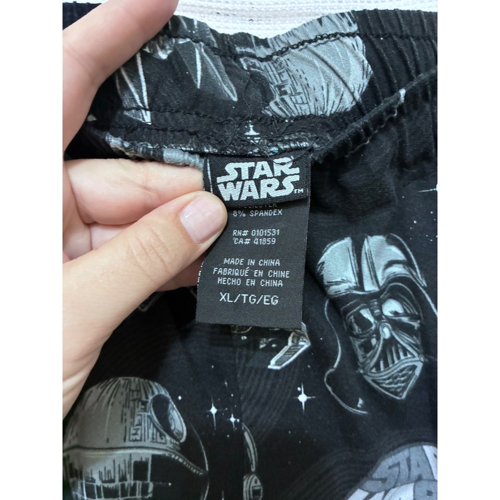 Star Wars Mens Pajama Pants Darth Vader Stormtrooper Death Star Joggers XL Black - Picture 3 of 6